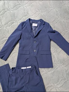 Zara Navy Kids Blazer with Satin Lining